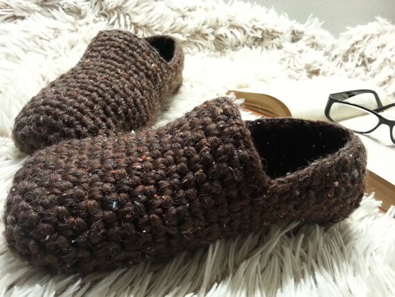 Manner Hakeln Hausschuhe Geschenk Fur Manner Ellenaknits Etsy