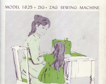 DOWNLOAD Kenmore Model 1625 Zig Zag Sewing Machine Manual Instruction Booklet full color PDF