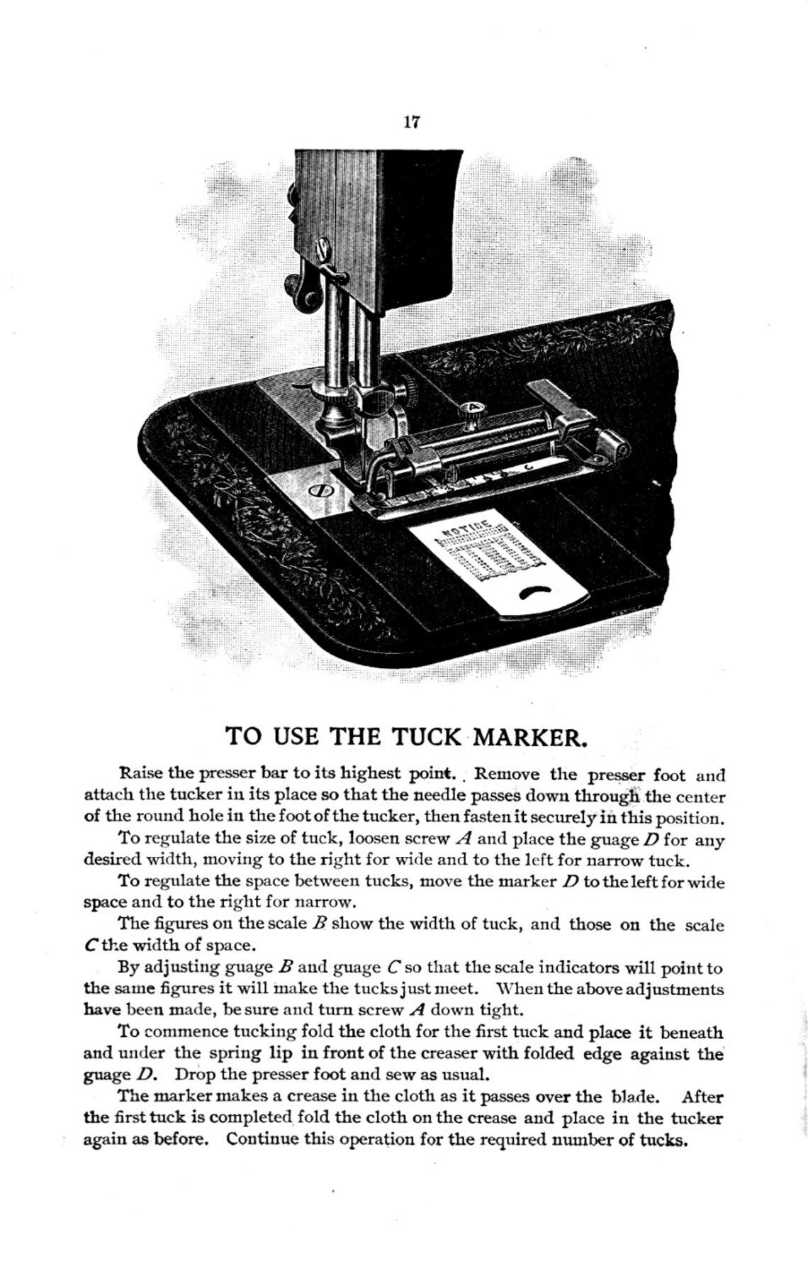Directions for Using the New Minnesota Model B Sewing Machine Etsy