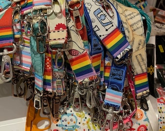 CUSTOM 100% Cotton Lanyard with lobster clip and ribbon