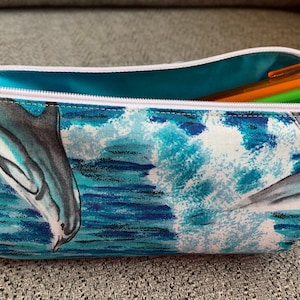 Birds/Dolphin/Nature Pencil/Make Up/Brush Case