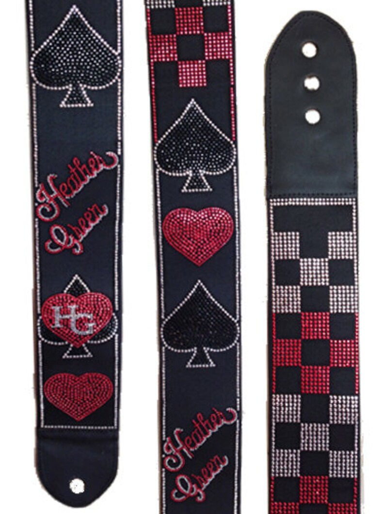 Guitar Strap Customized Rhinestone Crystals Made to your Specs Etsy