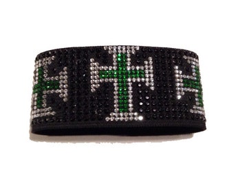 Stylish 3 Cross in 2 Colors Wristband / Fashion Bracelet by Blingcons