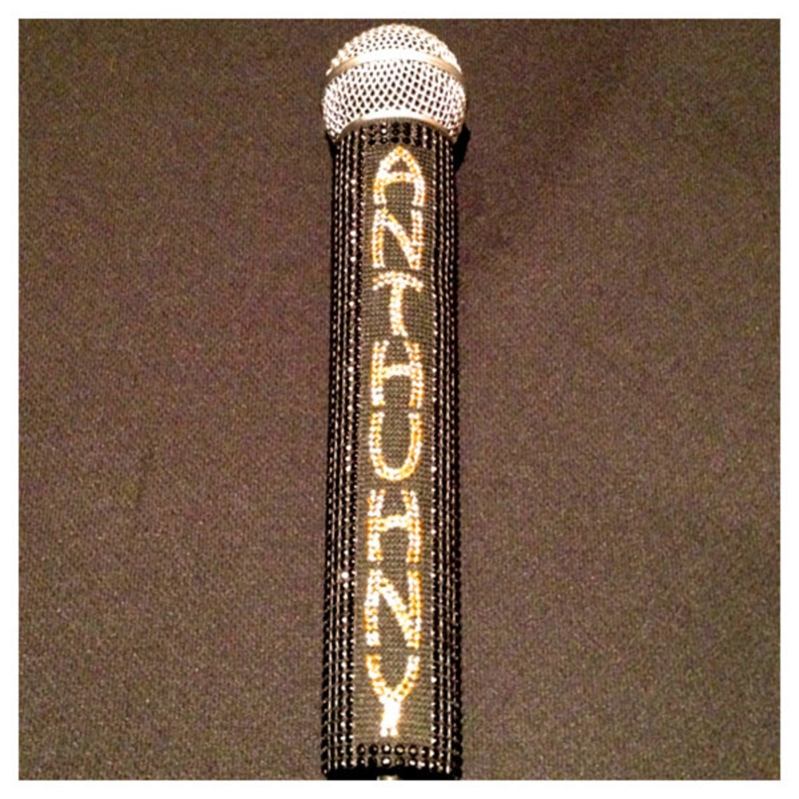 Customized 2 Color Wireless Bling Rhinestud Microphone Etsy