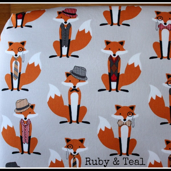 Fox cot / crib sheets made to order for your nursery