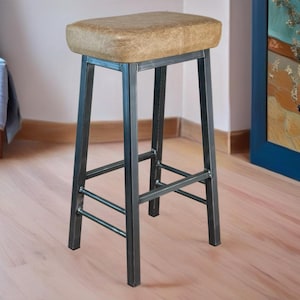 Steve Hyde - Saddle Stool with Leather Seat