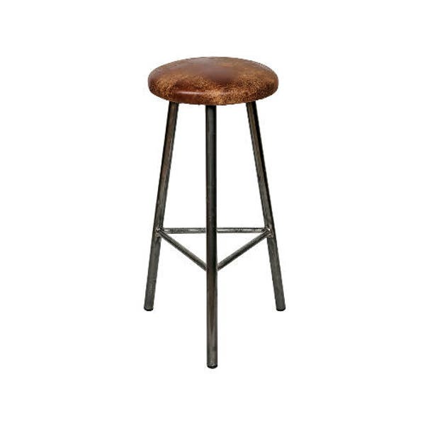 Trippie Tanner - Three Legged Bar Stool with Leather Seat