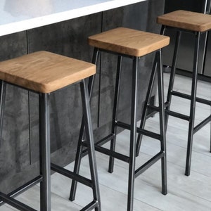 【☺︎】 Trippie Sixsmith - Three Legged Bar Stool With Chunky
