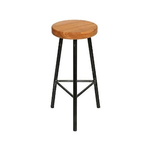 Trippie Ashton - Three legged Bar Stool with Chunky Ash Seat