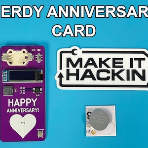 Tarjeta de aniversario nerd