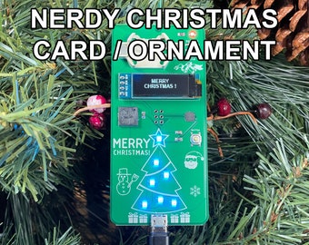 Nerdy Christmas Card - Ornament