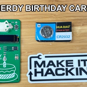 Nerdy Birthday Card with Interactive Candle and Sound!