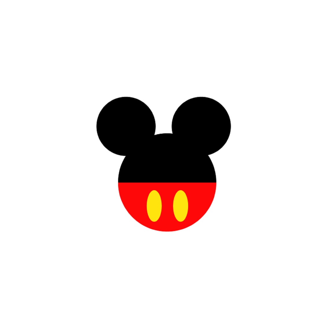 Simple Mickey Mouse SVG