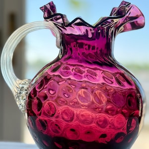 Fenton Cranberry Glass - Etsy