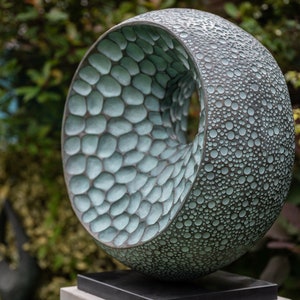 Abstract garden sculpture, 'Abstract Form II', Limited edition, contemporary bronze sculpture, modern yard garden sculpture gift image 1