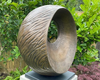 Large Bronze garden sculpture, 'Low Tide' Sculpture, modern garden statue, abstract garden  sculpture, contemporary outdoor sculpture