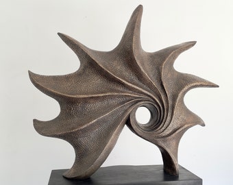 Large contemporary garden sculpture, bronze abstract sculpture, 'Ocean' sculpture, outdoor modern garden statue