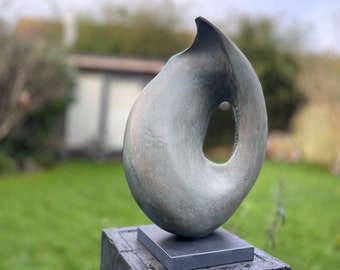 Large contemporary bronze sculpture, Fiji Garden Sculpture, abstract sculpture, modern sculpture, outdoor sculpture, modern garden statue