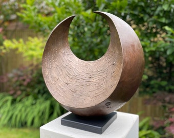 Contemporary garden sculpture, Sunset Sculpture, bronze garden sculpture, abstract sculpture, contemporary yard statue