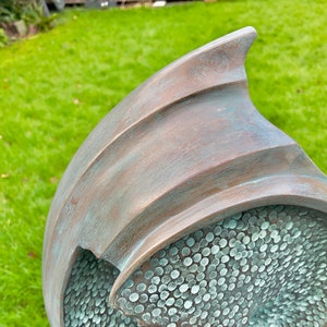 Large abstract bronze sculpture, Fiji Garden Sculpture, modern sculpture, outdoor sculpture, modern garden statue image 5