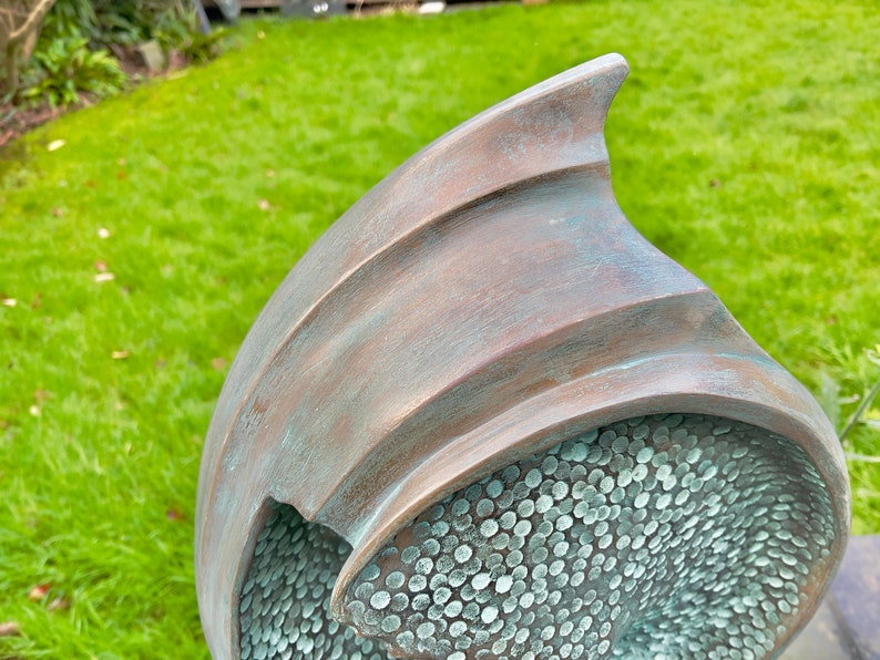 Large abstract bronze sculpture, Fiji Garden Sculpture, modern sculpture, outdoor sculpture, modern garden statue image 5