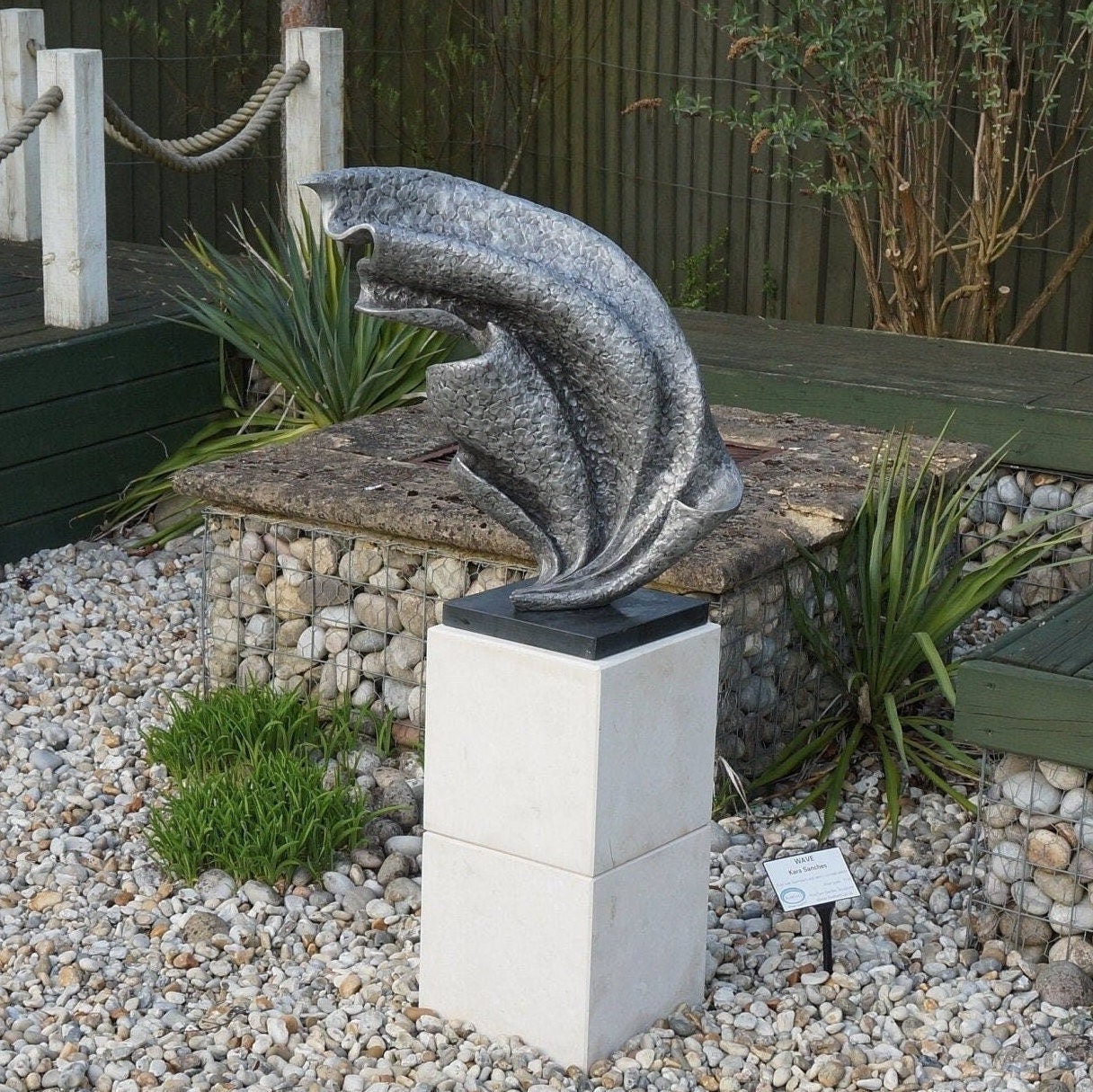 Curvation Modern Art Stone Statue - Large Garden Sculpture