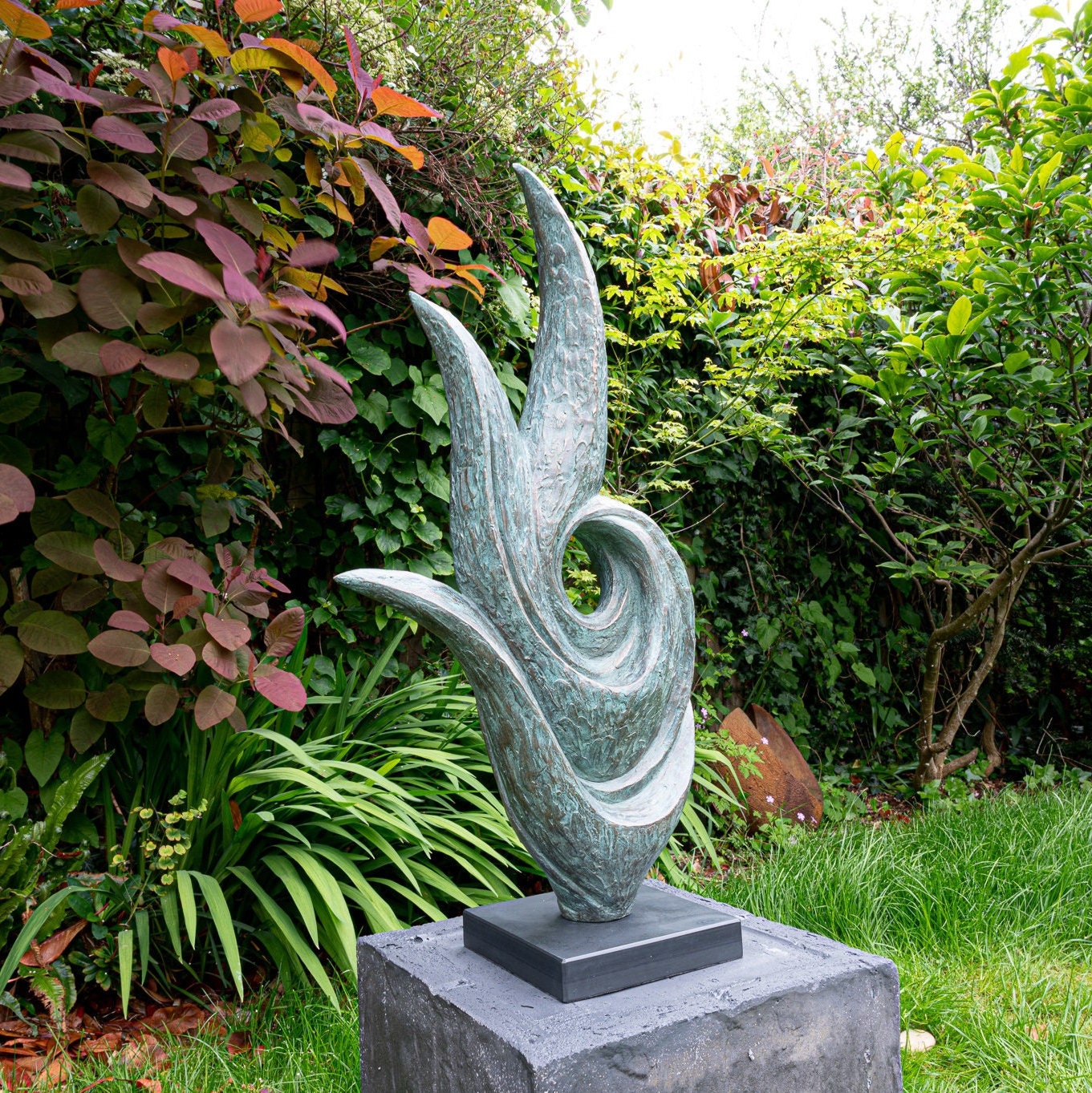 'Rise' Sculpture Limited Edition bronze and resin sculpture, garden