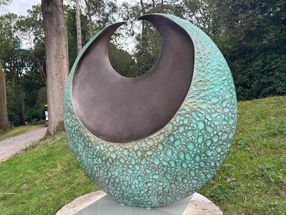 Sunrise Sculpture | Large Contemporary Coastal Sculpture | Limited Edition Bronze | Handmade UK | Garden & Home Art | 120cm