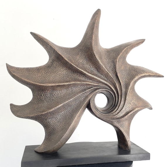 Large contemporary sculpture, abstract garden sculpture, modern garden statue, bronze organic 'Ocean' sculpture