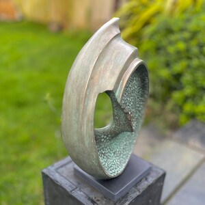 Large abstract bronze sculpture, Fiji Garden Sculpture, modern sculpture, outdoor sculpture, modern garden statue image 3
