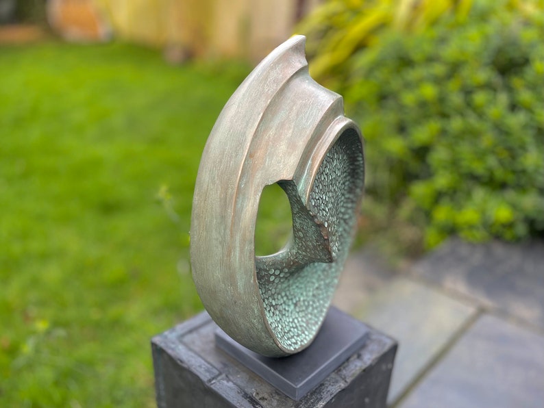 Large contemporary bronze sculpture, Fiji Garden Sculpture, abstract sculpture, modern sculpture, outdoor sculpture, modern garden statue image 5