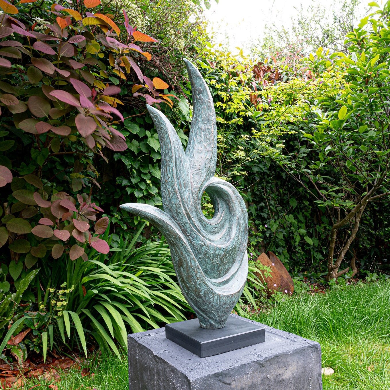 Curvation Modern Art Stone Statue - Large Garden Sculpture