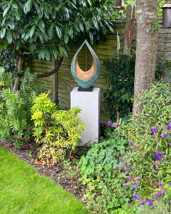 Outdoor sculpture modern, garden sculpture bronze, abstract outdoor sculpture, yard sculpture bronze 'Together' sculpture UK