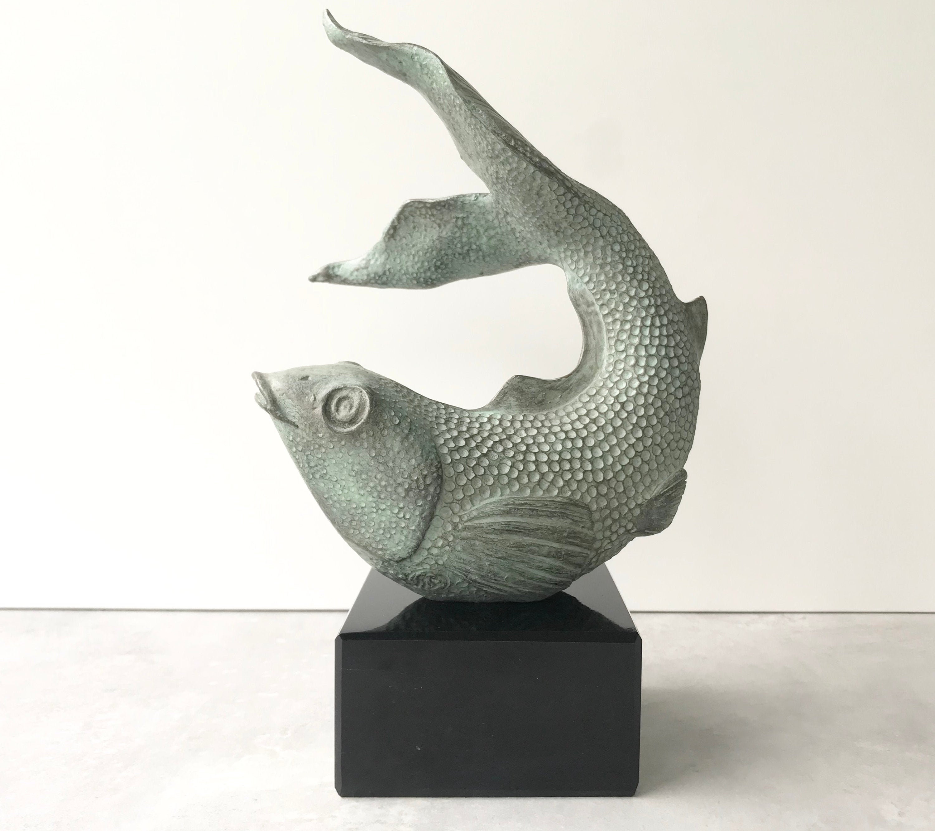 Bronze Fish Sculpture Limited Edition Abstract Sculpture Etsy UK
