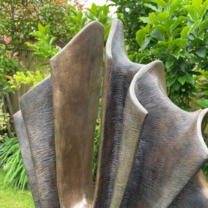 Large modern garden sculpture, Unwavering bronze sculpture, outdoor abstract sculpture, contemporary sculpture, yard statue image 6