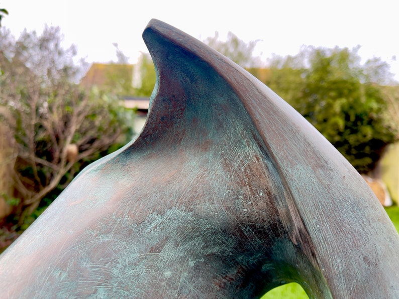 Large contemporary bronze sculpture, Fiji Garden Sculpture, abstract sculpture, modern sculpture, outdoor sculpture, modern garden statue image 3