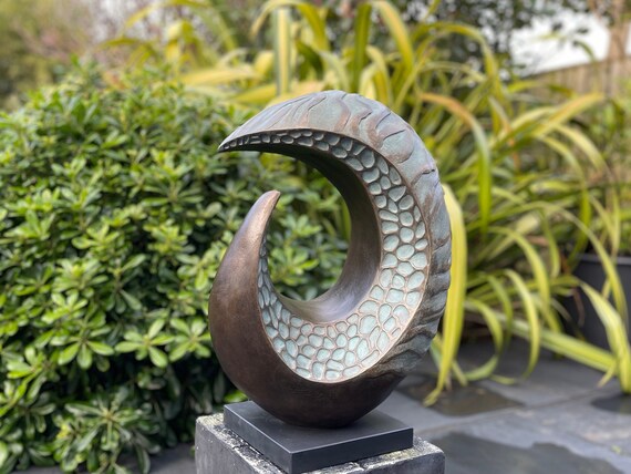 Bronze and resin garden sculpture, 'Shoreline'
