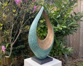 Bronze and gold garden sculpture, 'Together', Limited edition, abstract sculpture, contemporary garden sculpture, abstract statue