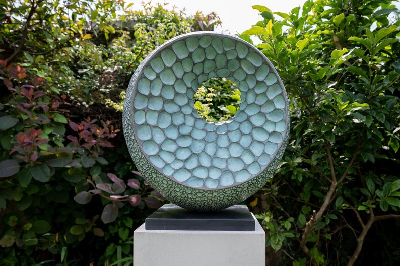 Abstract garden sculpture, 'Abstract Form II', Limited edition, contemporary bronze sculpture, modern yard garden sculpture gift image 5