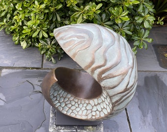 Modern garden sculpture, 'Shoreline'  nature Sculpture, bronze sculpture gift, outdoor bronze sculpture art, abstract garden statue