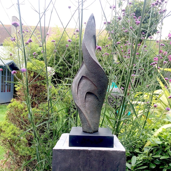 Twist Sculpture With Slate Base Limited Edition Abstract Etsy