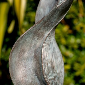 Bronze modern garden sculpture, 'Undulation', Limited edition, abstract garden sculpture, contemporary garden statue image 2