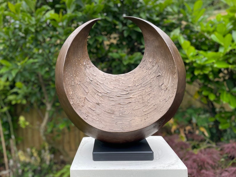 Contemporary garden sculpture, Sunset Sculpture, bronze garden sculpture, abstract sculpture, contemporary yard statue image 4