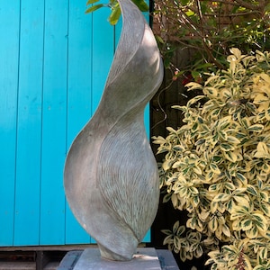 Bronze modern garden sculpture, 'Undulation', Limited edition, abstract garden sculpture, contemporary garden statue image 6