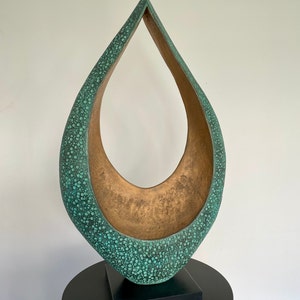 Large contemporary garden sculpture, 'Together' sculpture, abstract bronze sculpture, yard statue image 9