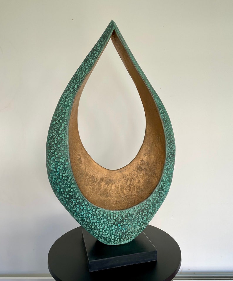 Large contemporary garden sculpture, 'Together' sculpture, abstract bronze sculpture, yard statue image 9