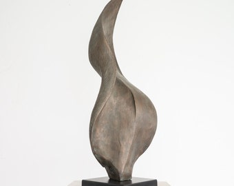 Bronze modern garden sculpture, 'Undulation', Limited edition, abstract garden sculpture, contemporary garden statue