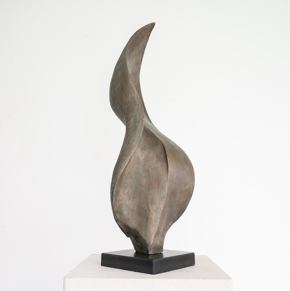 Organic garden sculpture, abstract bronze garden sculpture, contemporary garden statue, 'Undulation', Limited edition sculpture