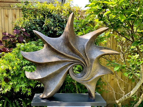 Large contemporary sculpture, abstract garden sculpture, modern garden statue, bronze organic 'Ocean' sculpture