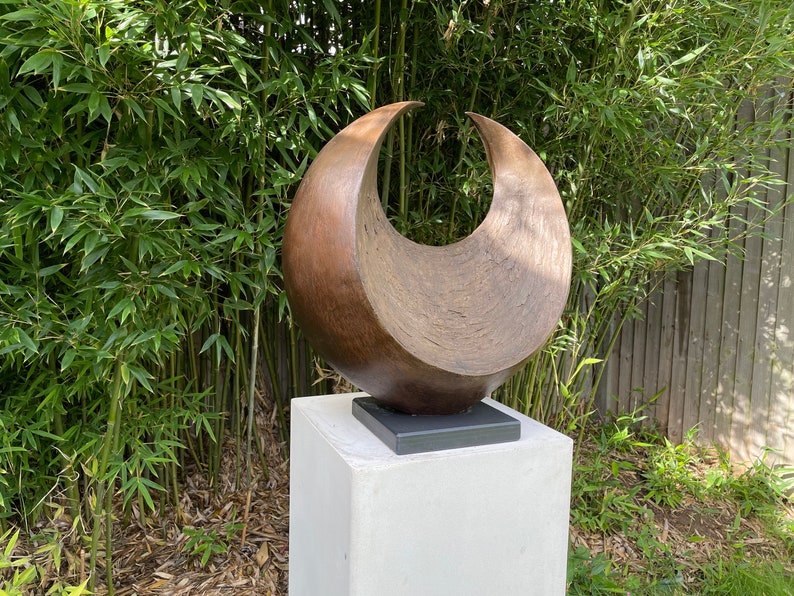 Contemporary garden sculpture, Sunset Sculpture, bronze garden sculpture, abstract sculpture, contemporary yard statue image 3